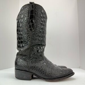 Veari Buitre size 9.5 Men’s Black Alligator Genuine Leather Cowboy Western Boots